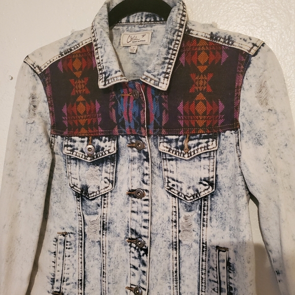 Chiqle Denim architect tribal Jean jacket - Picture 3 of 7